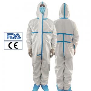 China Anti Static Disposable Protective Clothing , Waterproof PPE Safety Clothing supplier