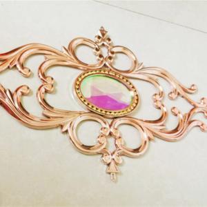 Golden pink  double pane glass inserts flowers decorative double glazing glass and window