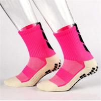 China Colorful Crew Padded Non Slip Soccer Socks Grip Anti Slip Football Socks Quantity 10000 on sale