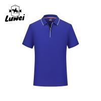 China Knitting Embroidery Short Sleeve Polo T Shirts Cotton Button Turn Down Collar on sale