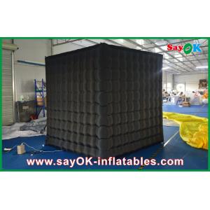 Diy Photo Booth Black Outside White Inside  Inflatable Cube Photo Booth With Logo Print