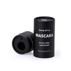 Reusable Black Cardboard Tube Packaging , Moistureproof Paper Cylinder Container