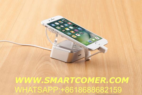COMER alarm display mobile phone holders with charging cable and alarm sensor