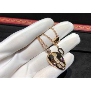 China Charming 18K Gold Diamond Necklace , Fashion  Serpenti Pendant supplier