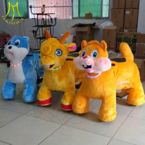 Hansel electric motorized plush riding animals with plush animal ride from china with electric plush animal scooter