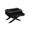 Metal Table Leg Black Top Genuine Leather End Tables Plywood Frame Full Hand