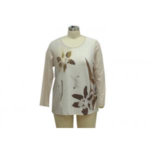 Flower Gold Foil Printing Ladies Casual T Shirts Women'S Spring Tops