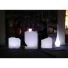 Outdoor Colors Changing LED Cube Light Chair Rechargeable For Hotel / Pub / KTV