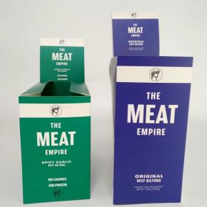 Custom Printed Small Beef Jerky Cardboard Paper Boxes Kraft Paper Box For Snack Energy Bar Display Box