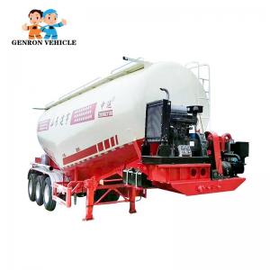 China Cylindrical 4 Axle Flour 40ft 45m3 Dry Bulk Tanker Trailer supplier