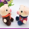 Various Color Cute Doll Keychain Pig Shape Printing / Embroidering Logo