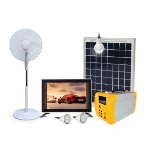 92hrs Portable Solar Power Station , 50W Solar Home Lighting System With Fan