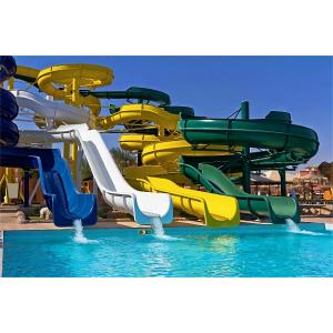 Outdoor Water Sports Games Rides Kids Fiberglass Slide Customized Color