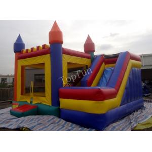 Funny Inflatable Jumping Castle , Custom Commercial Playground Slides