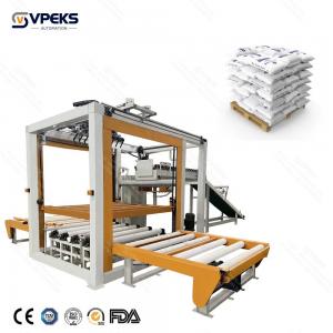 1300-1500mm Final Pallet Height High Level Palletizer For Dry Powder Mortar Packaging