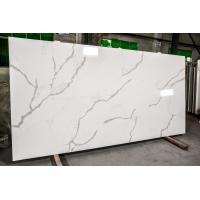 China 2cm Crystal White Calacatta Artificial Quartz Stone Slab 6 Mohs Hardness on sale