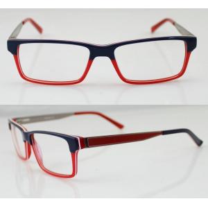 China Fashion Women Acetate Optical Frames, Red & Black Handmade Acetate Glasses Frames supplier