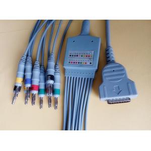 China GE 15 Pin ECG / EKG Cable 10 Leads MAC 1200 MAC 500 Banana 4.0 IEC supplier