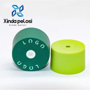 China Jar Cosmetic Bottle Caps Soft Touch Unique Center Twist Lock Dispensing Screw Cap supplier
