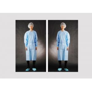 SMS Material Disposable Isolation Gown , Disposable Theatre Gowns Breathable