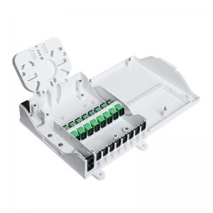 China NAP Indoor Fiber Optic Termination Box with 1x8 Splitter White FTTH SC/UPC Connectors supplier