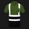 Reflective Safety Hi Vis Polo Shirt OEM breathable quick dry polyester work wear