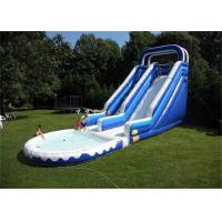 China Double Lane Inflatable Water Slide , Durable Material Inflatable Water Slide For Playing on sale
