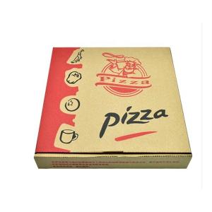 China Custom Order Kraft Paperboard Pizza Box with Lid on sale 