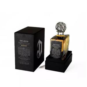bespoke set up perfume box with shoulder black fragrance box scent gift box cologne pack box