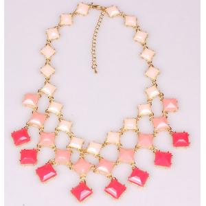 Ruili magazine hot models big star checkered collar necklace wholesale gradient type
