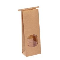 China Eco Friendly Kraft Paper Packing Bags , Brown Craft Bags FDA SGS Certifications on sale