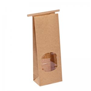 Eco Friendly Kraft Paper Packing Bags , Brown Craft Bags FDA SGS Certifications
