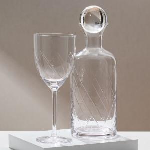 42 Ounce Clear Glass Carafes Hand Blown 1200ml Glass Bottle With Stopper