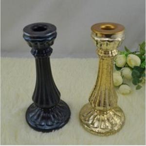 China glass tall pillar candle holders long stem glass candle holder candlesticks supplier