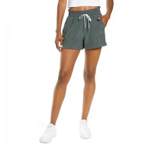 China Hot Sale Summer Plain Green Sports Running Shorts Cotton Causal Women Shorts supplier