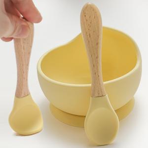 Customization Anti Slip Silicone Rubber Cookware BPA Free Bowl Yellow Color