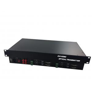 China Rack 1080P/60Hz 4 core 4channel 4 data 4audio  Lossless Dvi video fiber converter Transceiver Receiver supplier