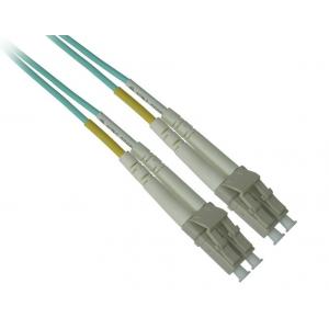 Aqua LC Fiber Optic Patch Cables Duplex OM3 Multimode Plenum Optical Fiber Cable