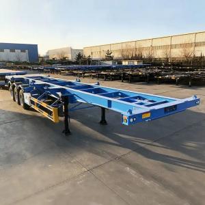 China Carbon steel 12.5m  Skeleton semi trailer 40ft Container Chassis truck trailer for sale supplier