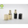 China Square Black Gold Color Plastic Empty Magnetic Lipstick Tube Container 5g wholesale