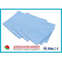 China Printing Non Woven Cleaning Wipes Spunlace Cross Lapping 100% Cotton Folded on sale