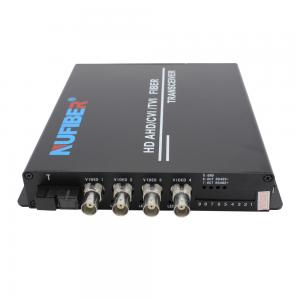 China 1080P Fiber Video Converter 4 channel Single Fiber SM 1310 / 1550nm FC For CCTV supplier