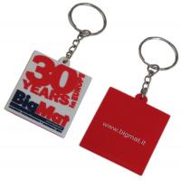 Waterproof  PVC Key Chain Smooth Surface Custom Shaped And Designed