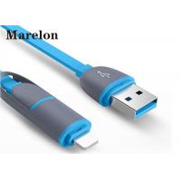 China Micro Sync Charge Cable 8 Pin 2 In 1 Abrasion Resistant For IPhone 5 6 6s 7 7plus on sale