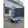8m Lifting Height Single Mast Aluminum Aerial Work Platform with 130Kg Loading