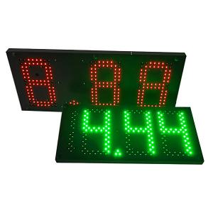 8.88 Green Red LED Gas Price Sign Remote Control With Double Sided Pole Sign
