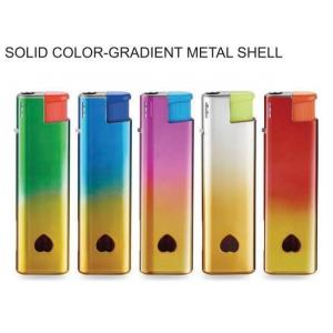 China Europe Standard Refillable Disposable Metal Gold Electronic Gas Lighter for Cigarette supplier