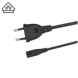 China Flexible EU AC Power Cords Lightweight Electric Extension Cord 2 Pin supplier