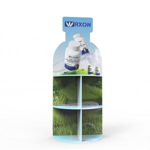 China PVC Floor To Floor Display Rack Store Display Stand For Alcohol And Health Products supplier