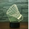 Badminton Shape 7 Colors Change 3D LED Night Light with Remote Control Ideal For